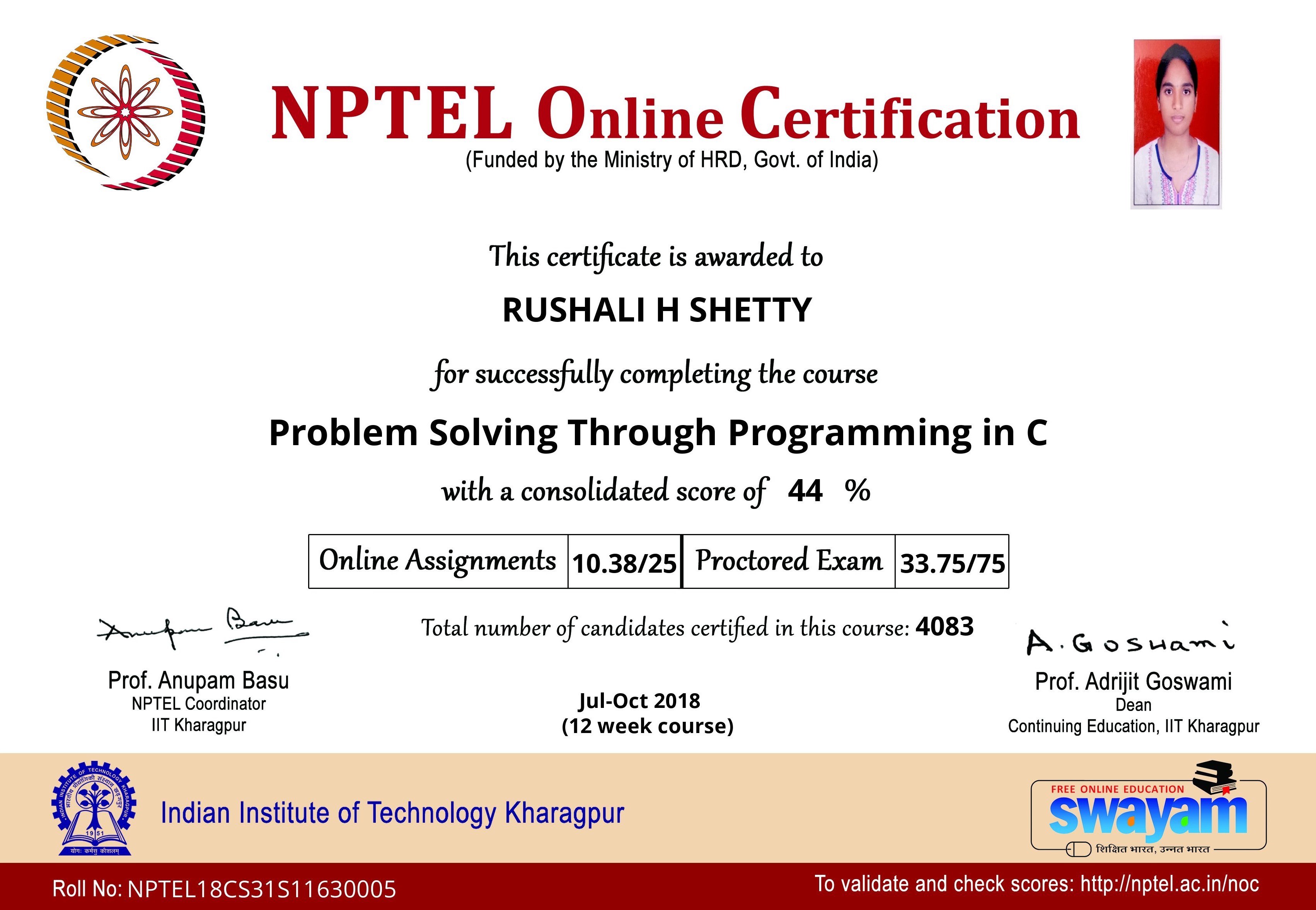 certificate